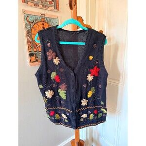 Thanksgiving fall leaf sweater vest